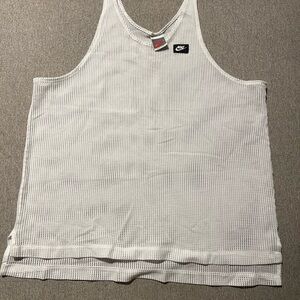 Vintage Nike mesh jersey tank top color white
